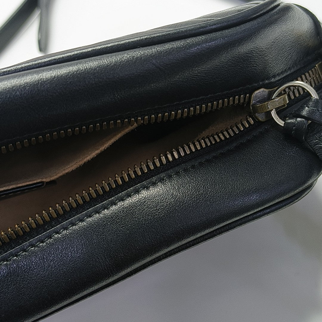 GG Marmont Small Quilted Calfskin Black