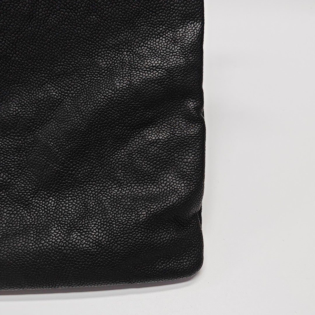 THREAD AROUND Quilted Grained Calfskin Black