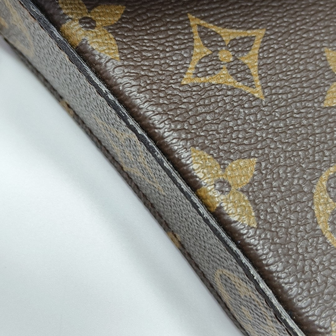 FÉLICIE Monogram Coated Canvas Brown