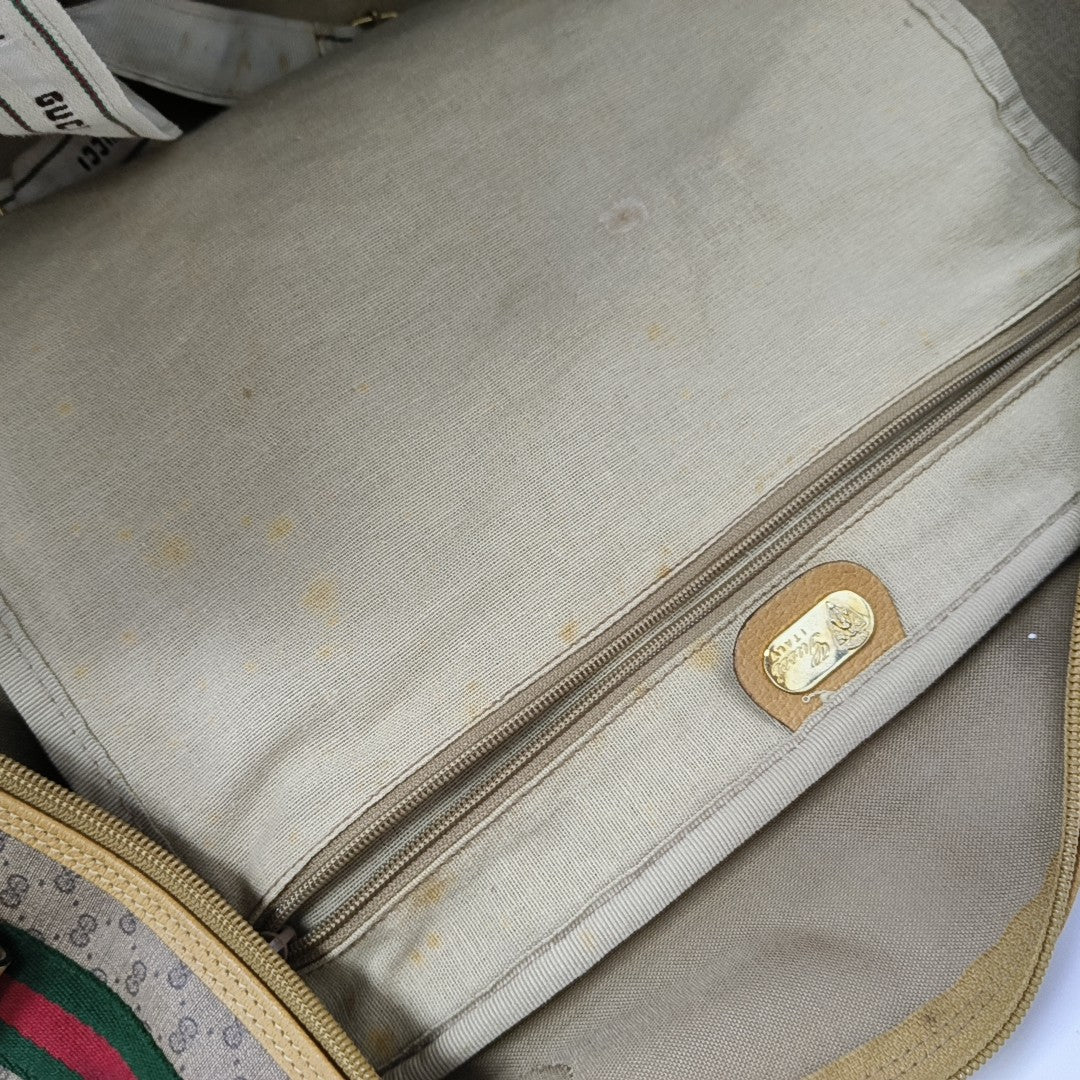 Monogram Coated Canvas Shoulder Bag Brown