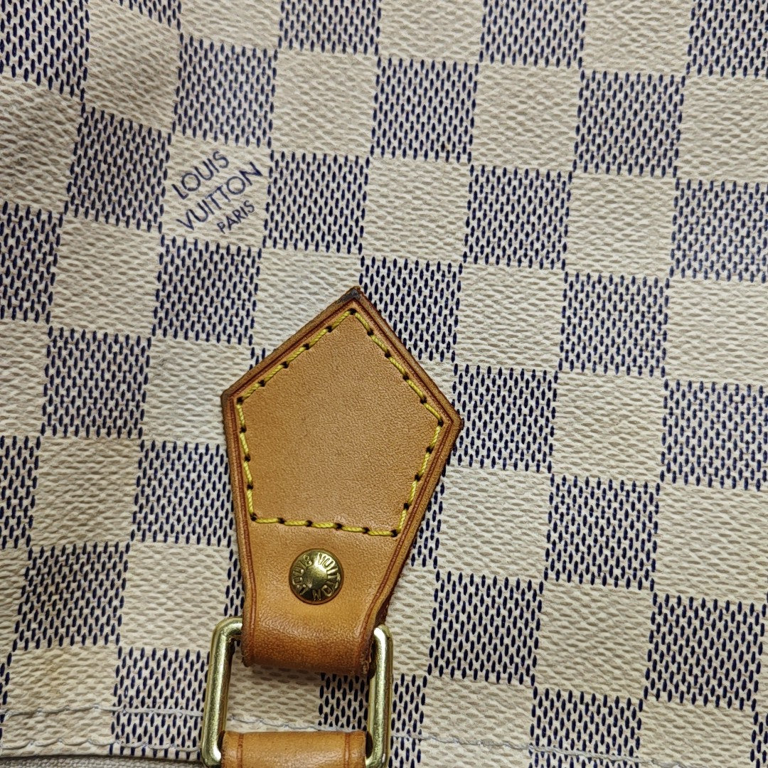 SPEEDY 30 Damier Azur Coated Canvas White