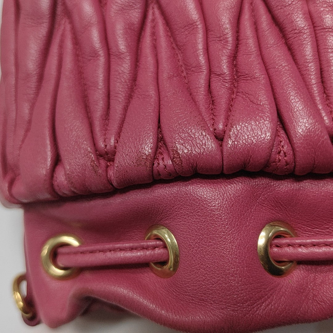 Matelassé Quilted Lambskin Red