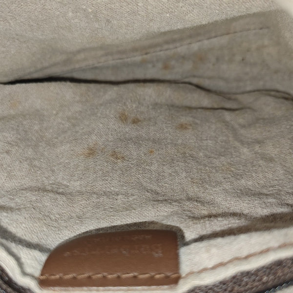 Coated Canvas Shoulder Bag Beige