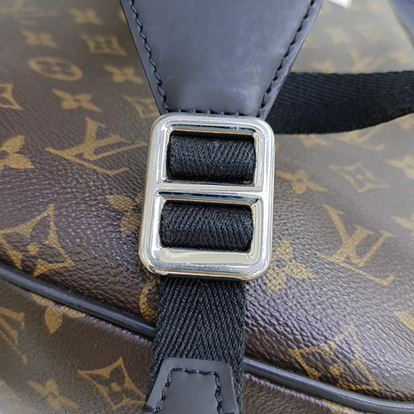 JOSH Monogram Coated Canvas Brown
