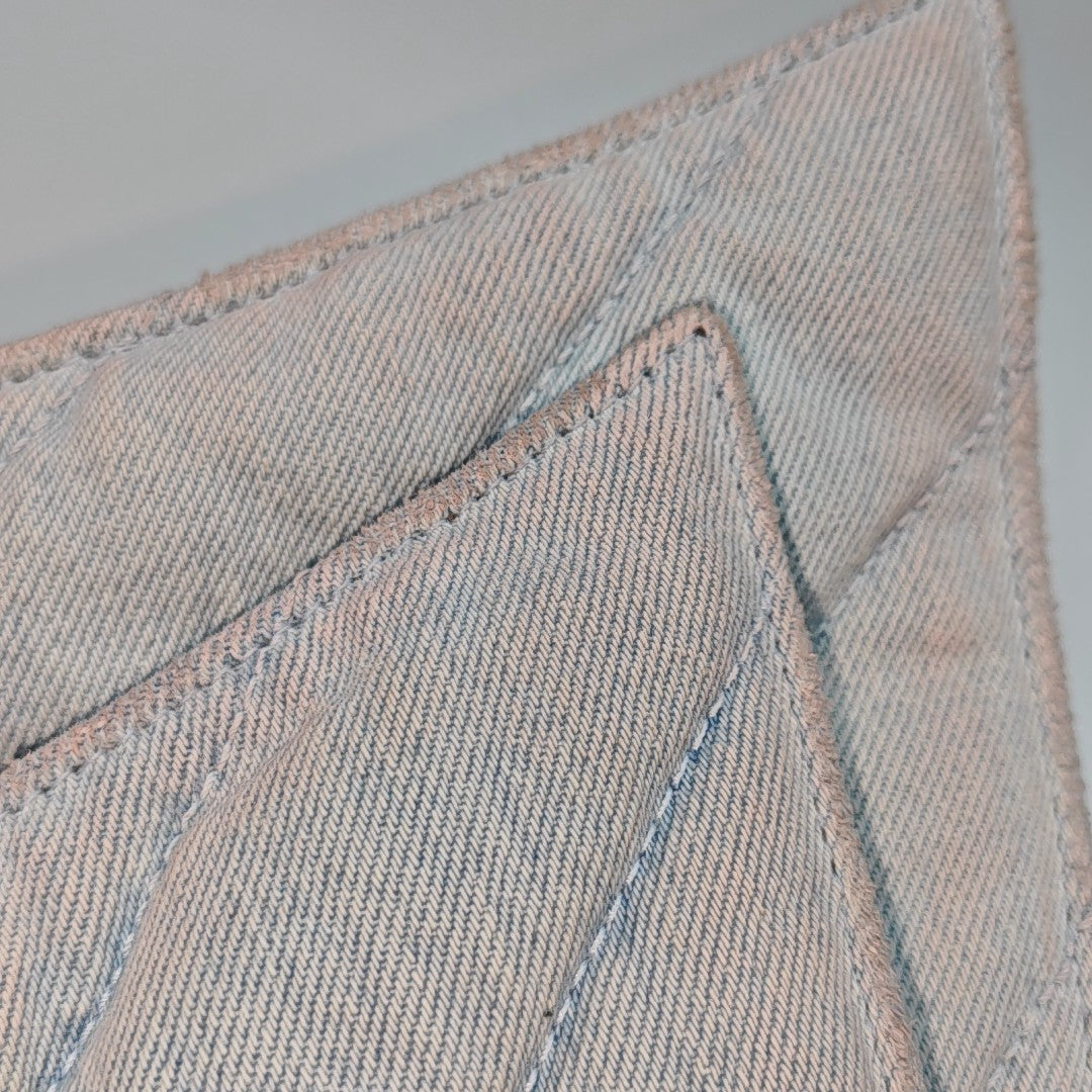 Crush Large Quilted Denim Blue