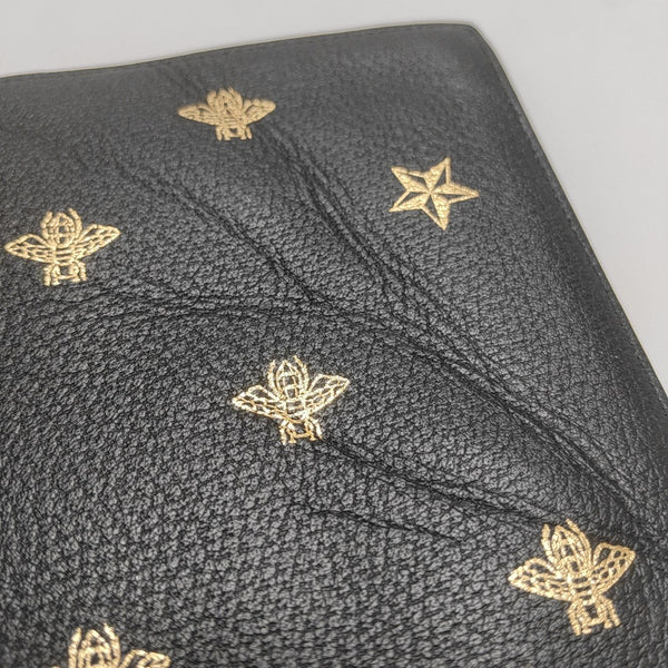 Bee Web Calfskin Black