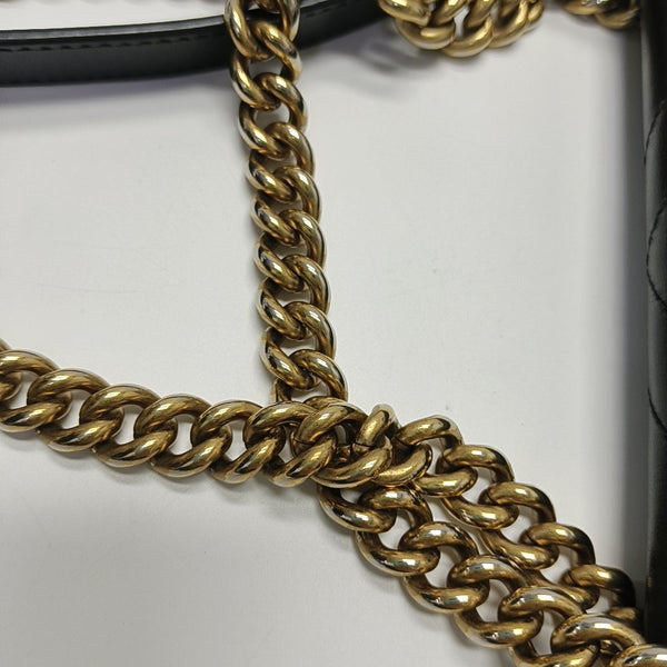 GG Marmont Small Quilted Calfskin Black