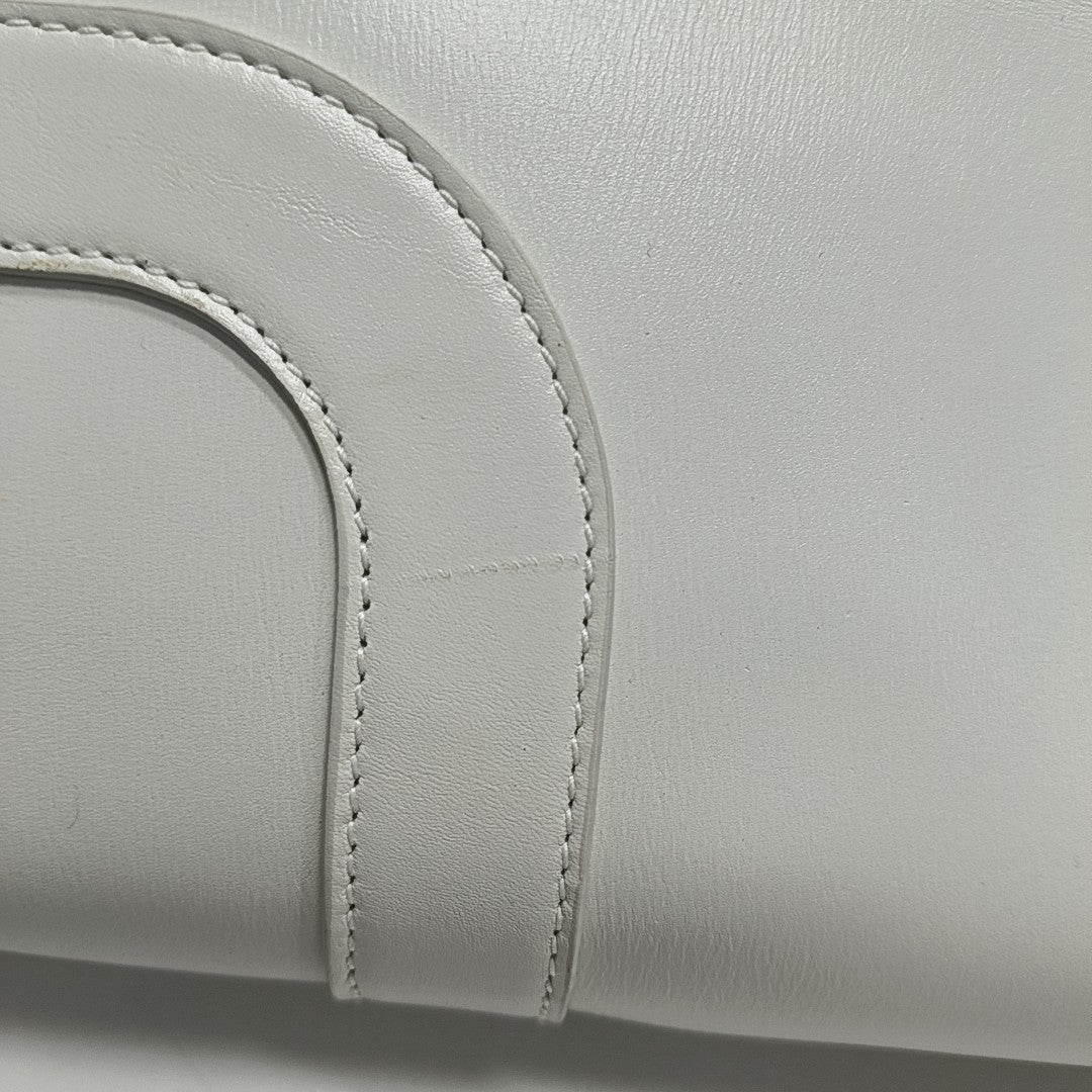 Calfskin Shoulder Bag White