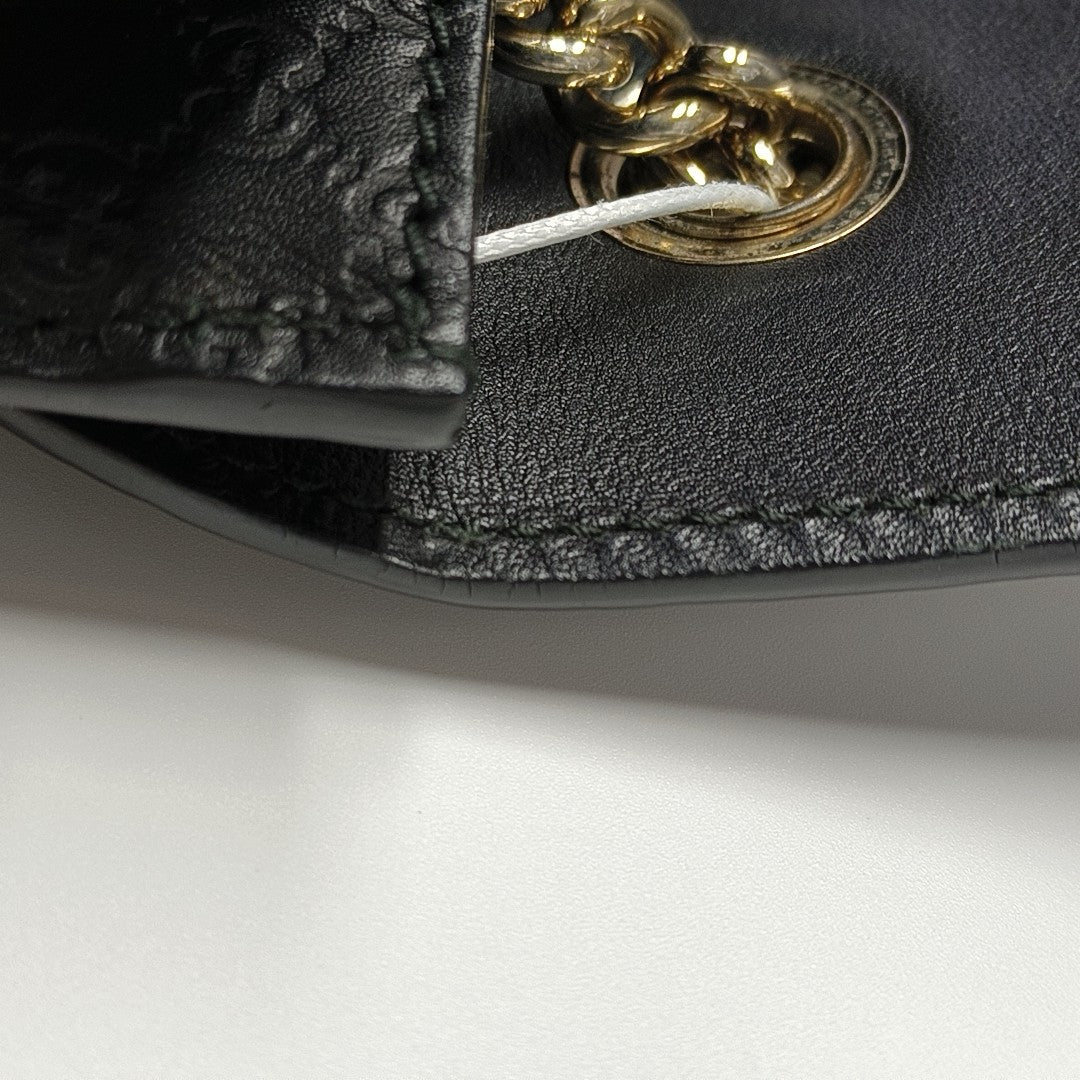 Emily Chain Mini Monogram Calfskin Black