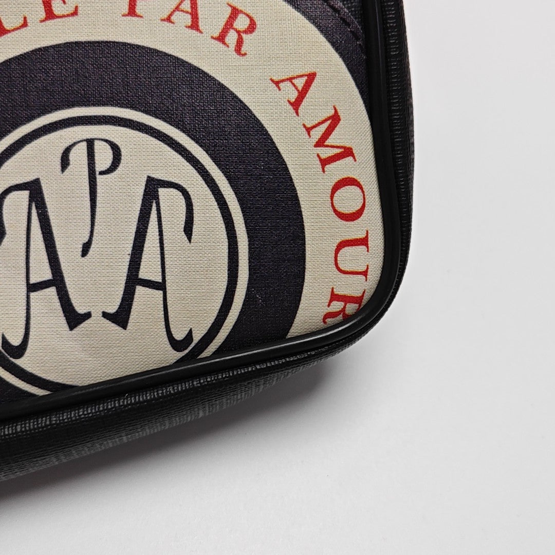 Courrier Monogram Coated Canvas Black