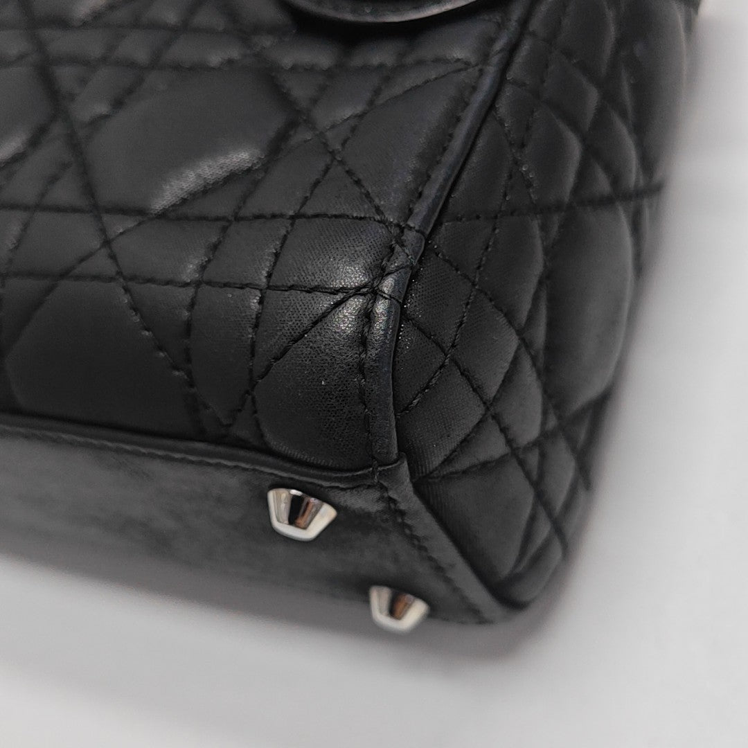 Lady Dior Mini Quilted Calfskin Black