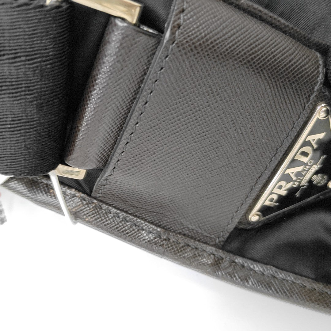 Nylon Shoulder Bag Black