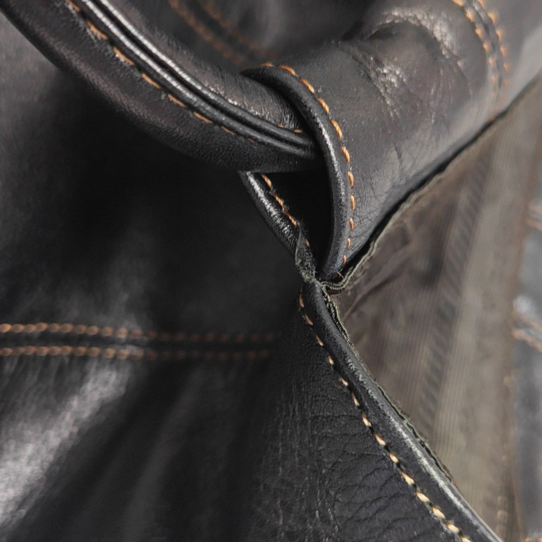 Calfskin Bucket Bag Black