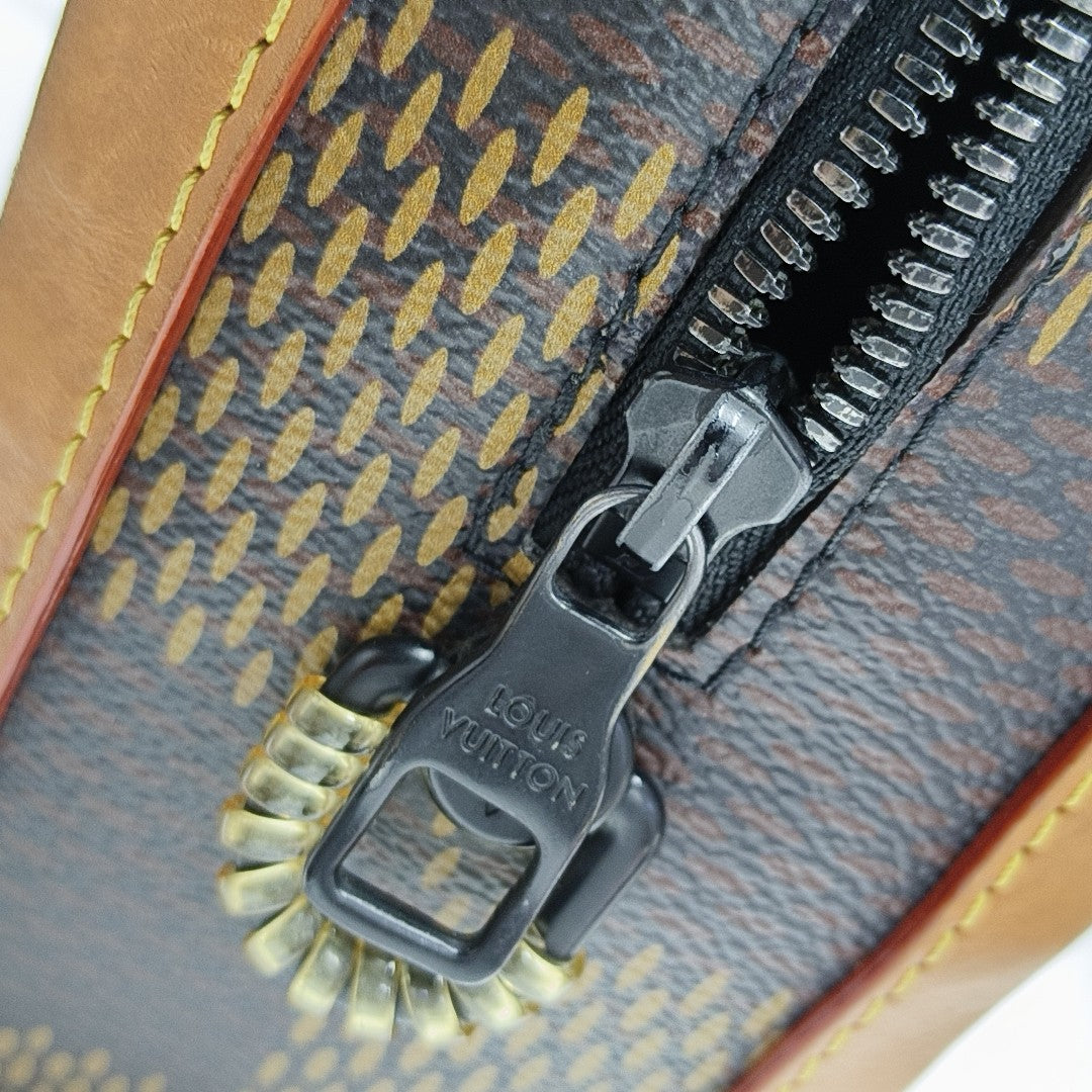 SOFT TRUNK Damier Ebene Coated Canvas Brown