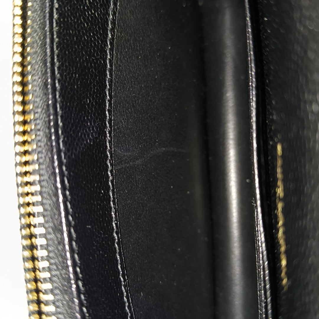 MONOGRAM Chevron Calfskin Black