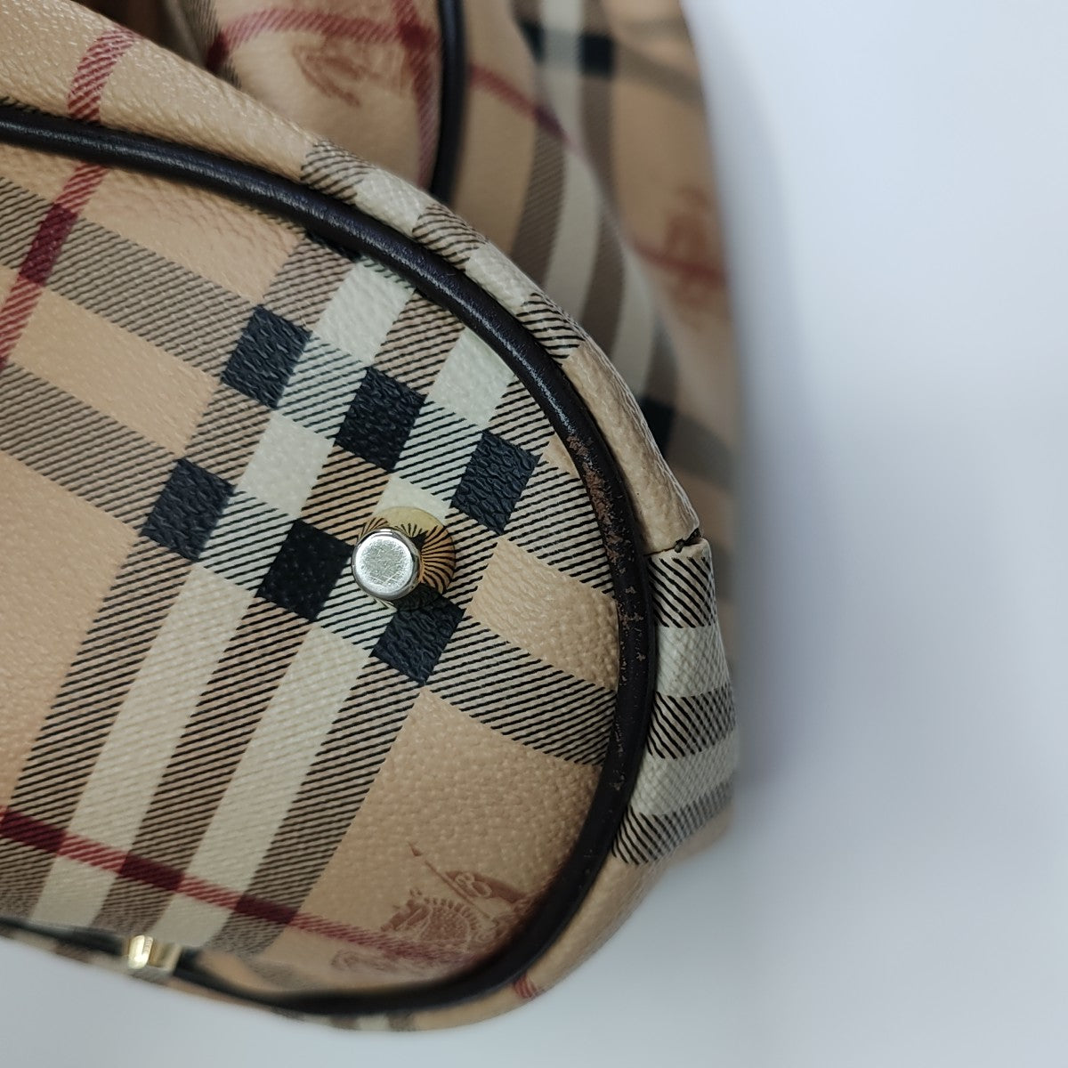 Coated Canvas Tote Bag Brown