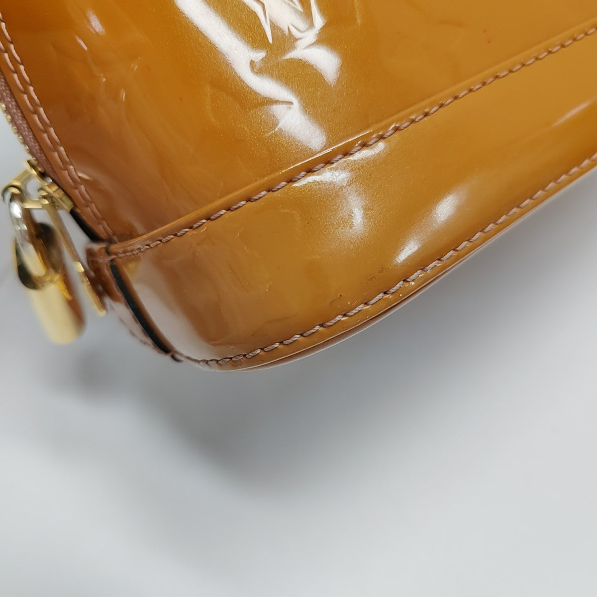 ALMA BB Monogram Patent Leather Yellow