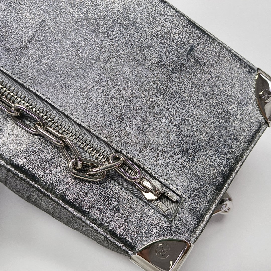 SOFT TRUNK Mini Damier Special Material Silver