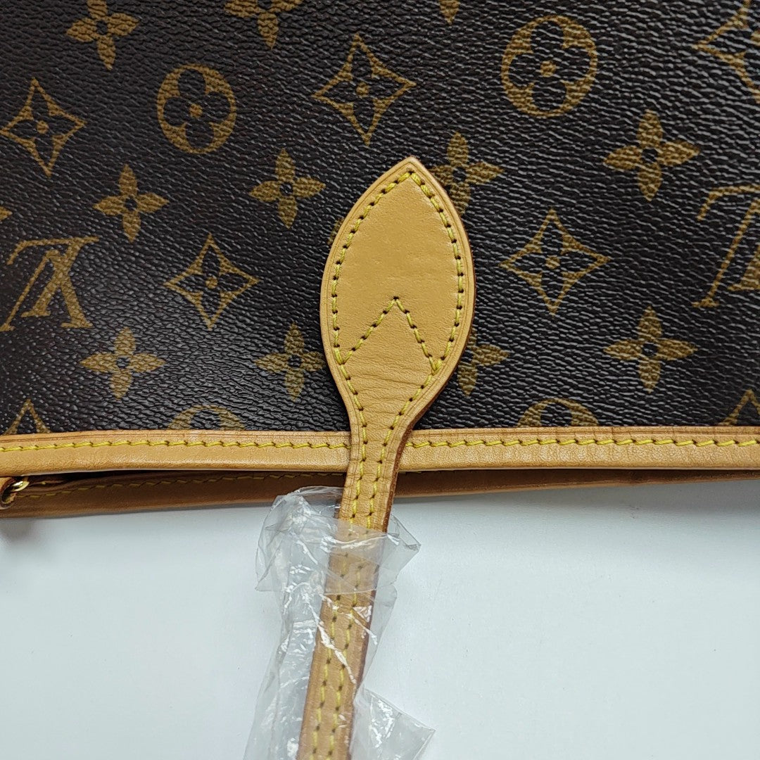 NEVERFULL GM Monogram Coated Canvas Brown