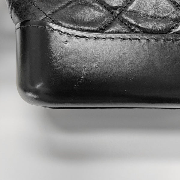 Authenticated pre-owned  GABRIELLE Small Quilted Calfskin Black - Shoulder Bag at Looply