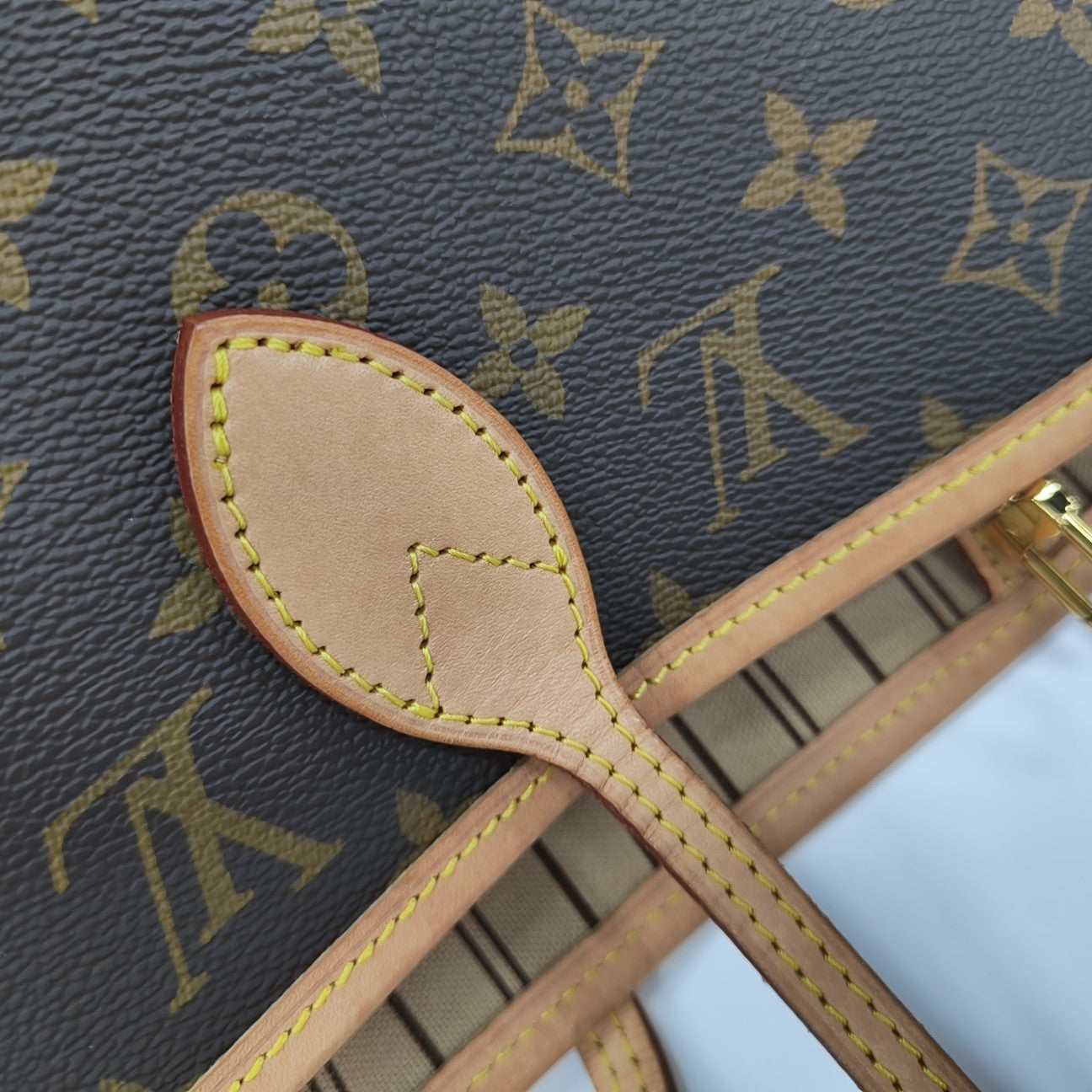 NEVERFULL MM Monogram Coated Canvas Brown
