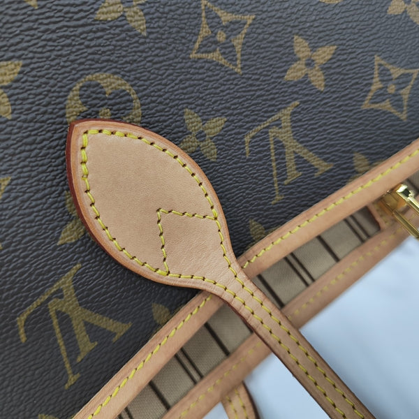 NEVERFULL MM Monogram Coated Canvas Brown