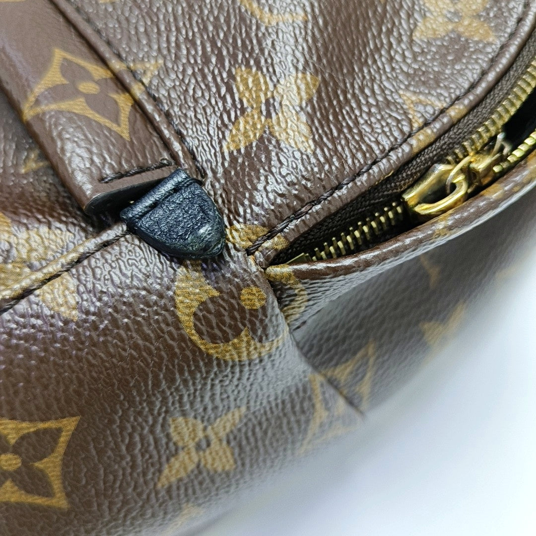 Authenticated pre-owned  PALM SPRINGS Mini Monogram Coated Canvas Brown - Backpack at Looply