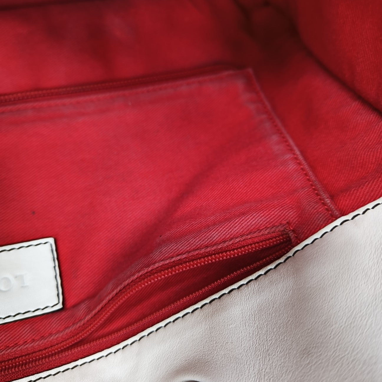 Quilted Calfskin Tote Bag White