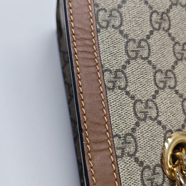 Padlock Small Monogram Coated Canvas Beige