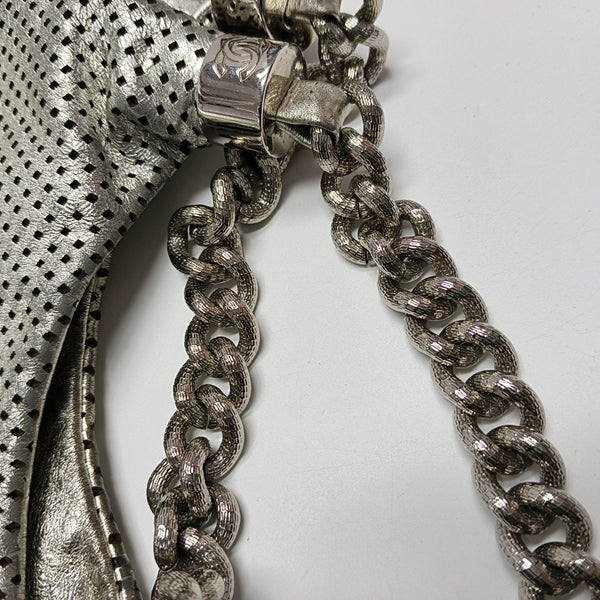 RODEO DRIVE Extra Large Calfskin Silver