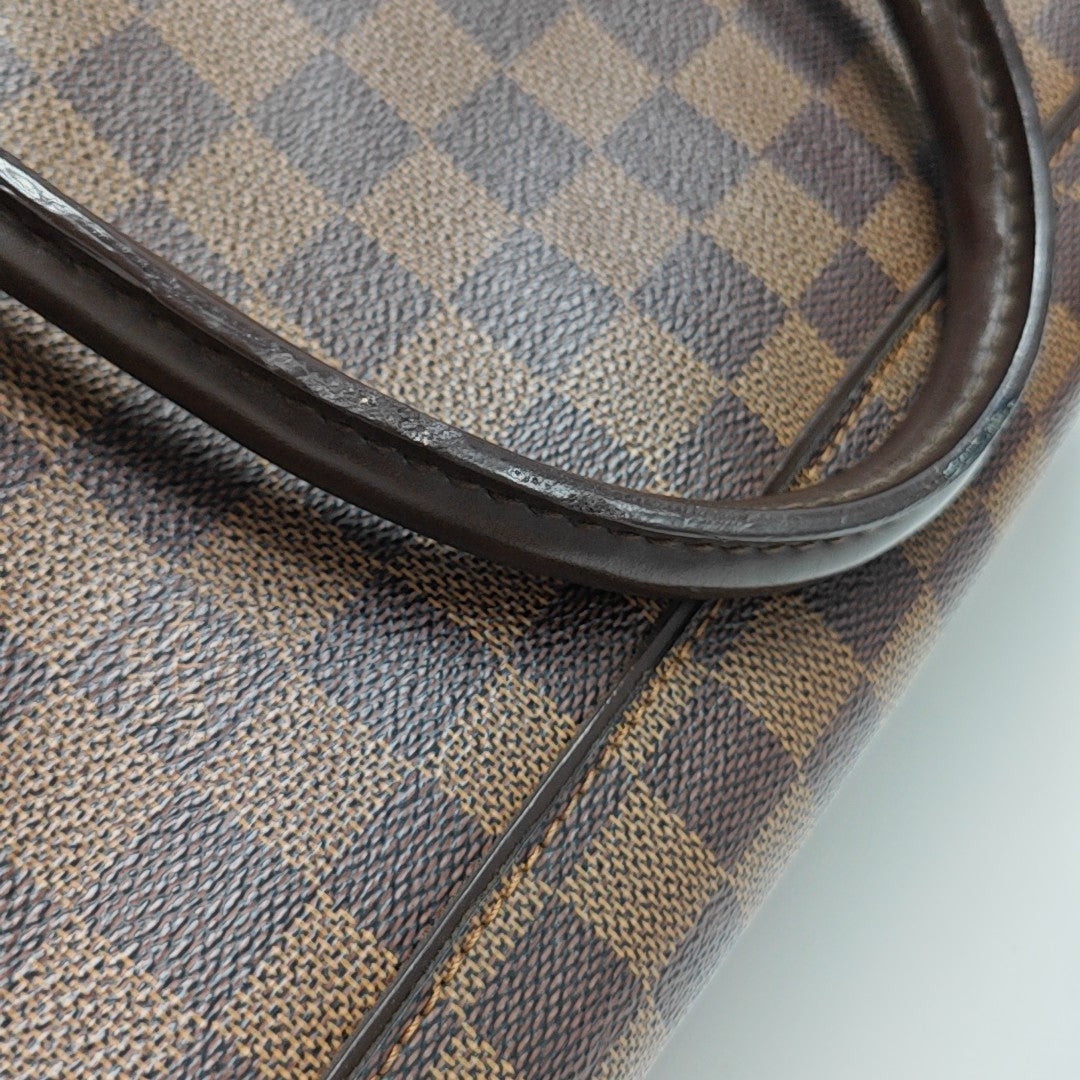 DUOMO Damier Ebene Coated Canvas Brown