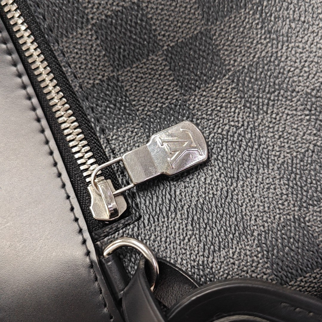 MICK Damier Graphite Coated Canvas Gray