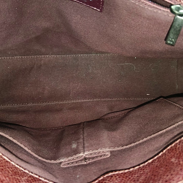 Authenticated pre-owned  CLASSIC FLAP Quilted Grained Calfskin Red - Shoulder Bag at Looply