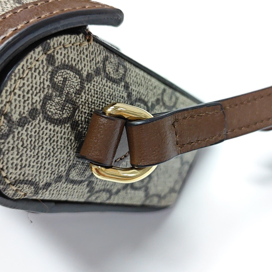 Horsebit 1955 Mini Monogram Coated Canvas Beige
