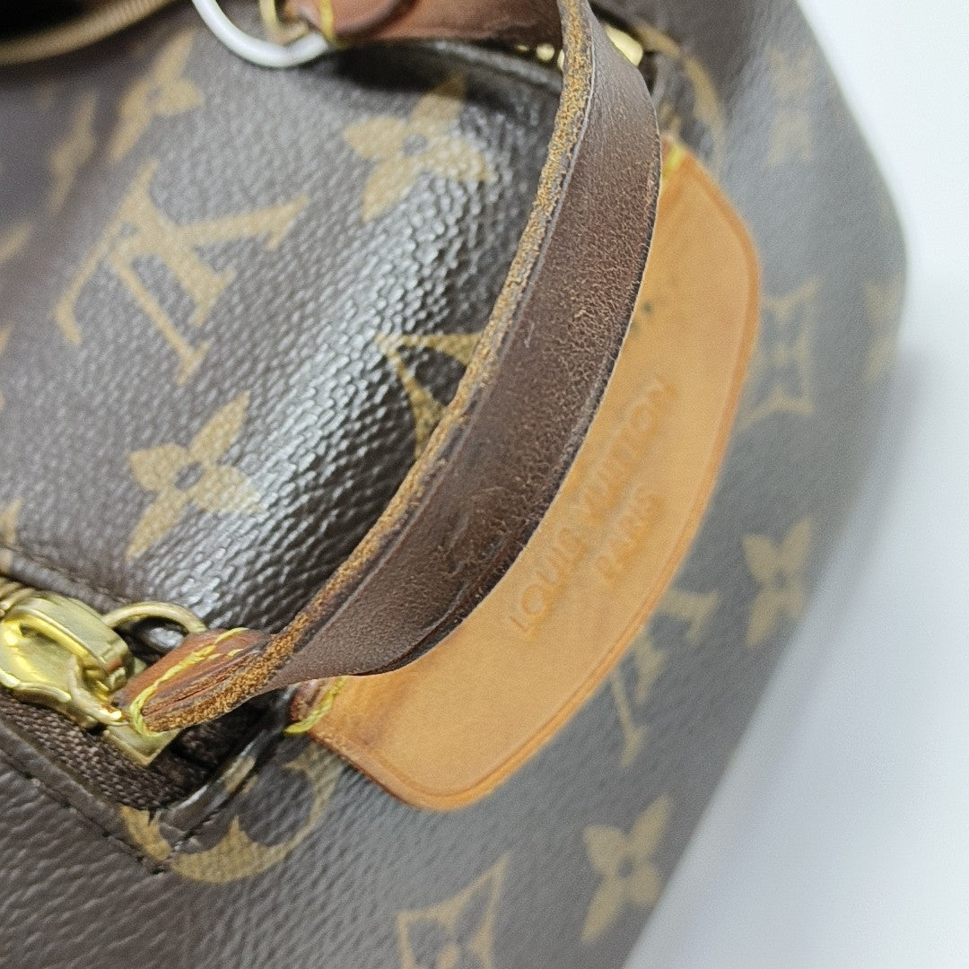 Monogram Coated Canvas Top Handle Bag Extra Large Brown