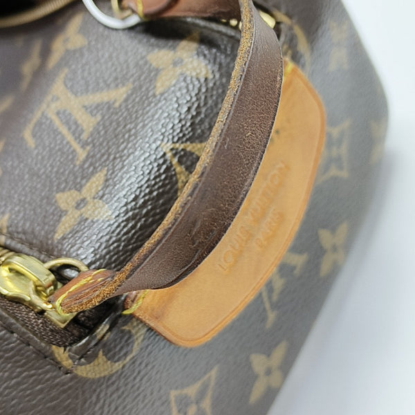Monogram Coated Canvas Top Handle Bag Extra Large Brown