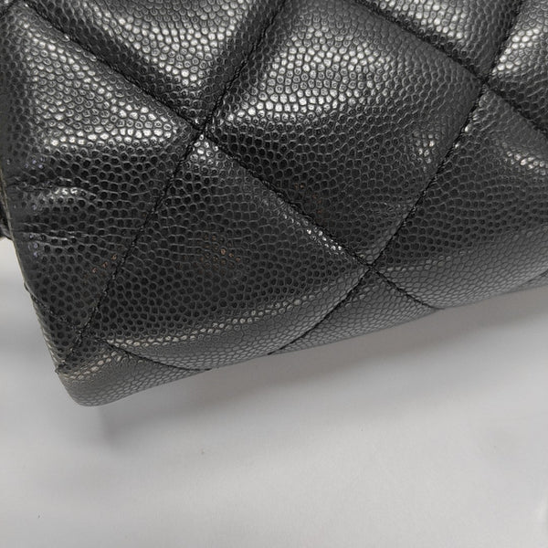 CLASSIC FLAP Mini Quilted Grained Calfskin Black