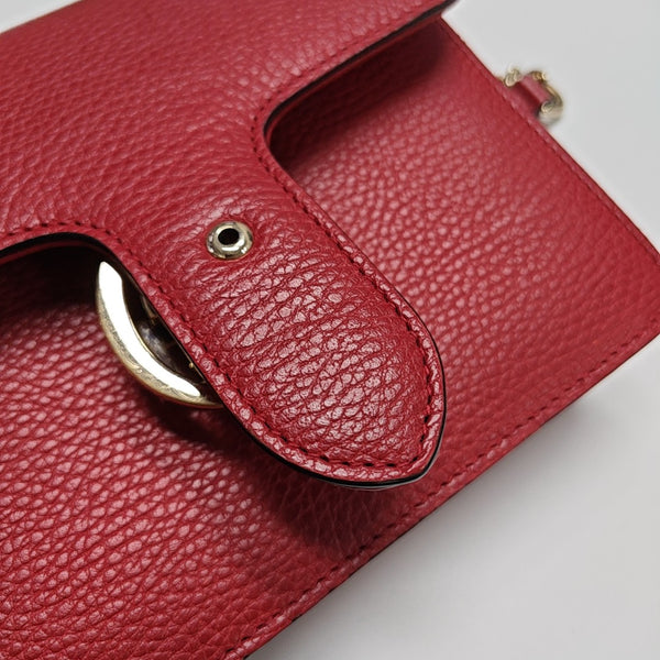 Interlocking G Small Calfskin Red