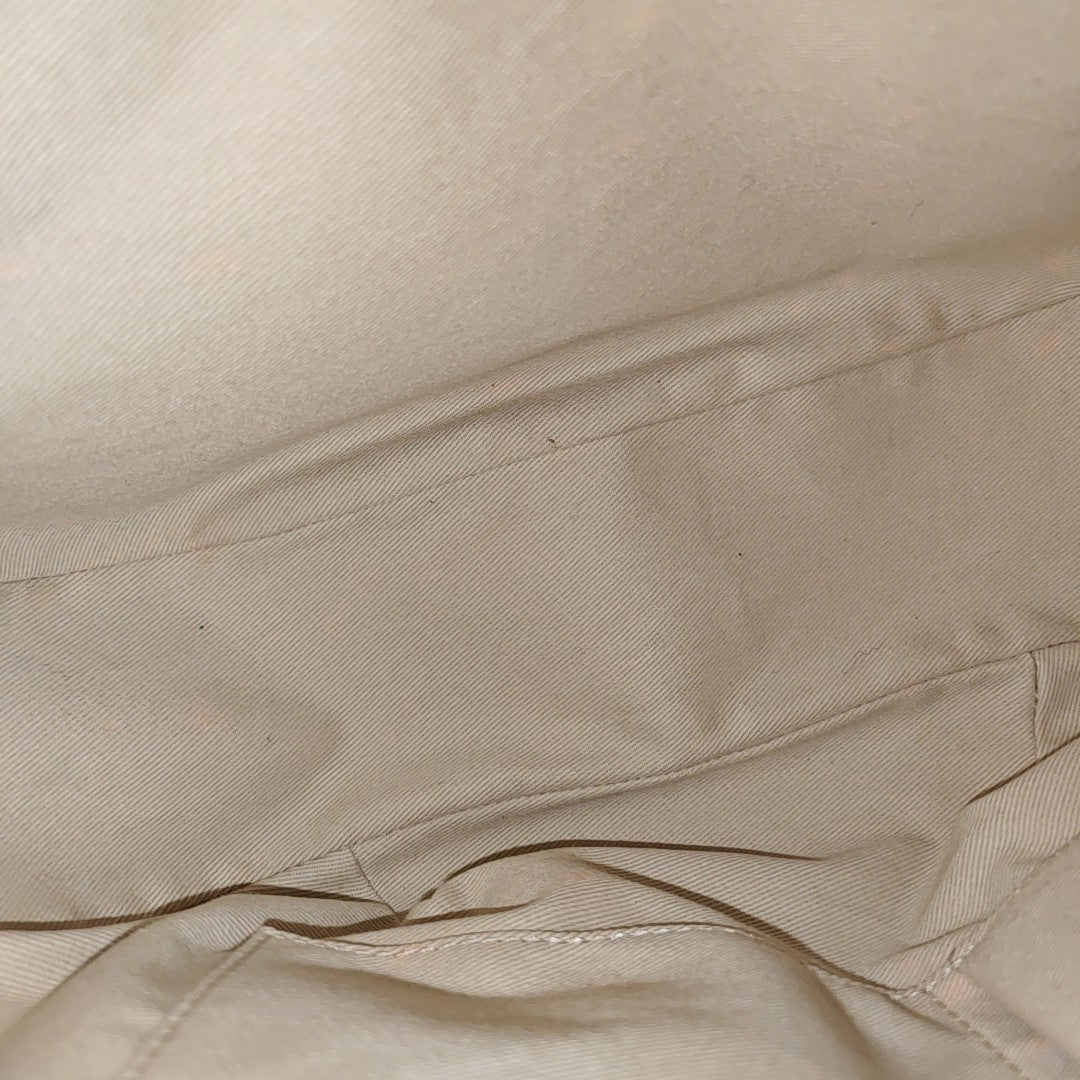 Coated Canvas Shoulder Bag White