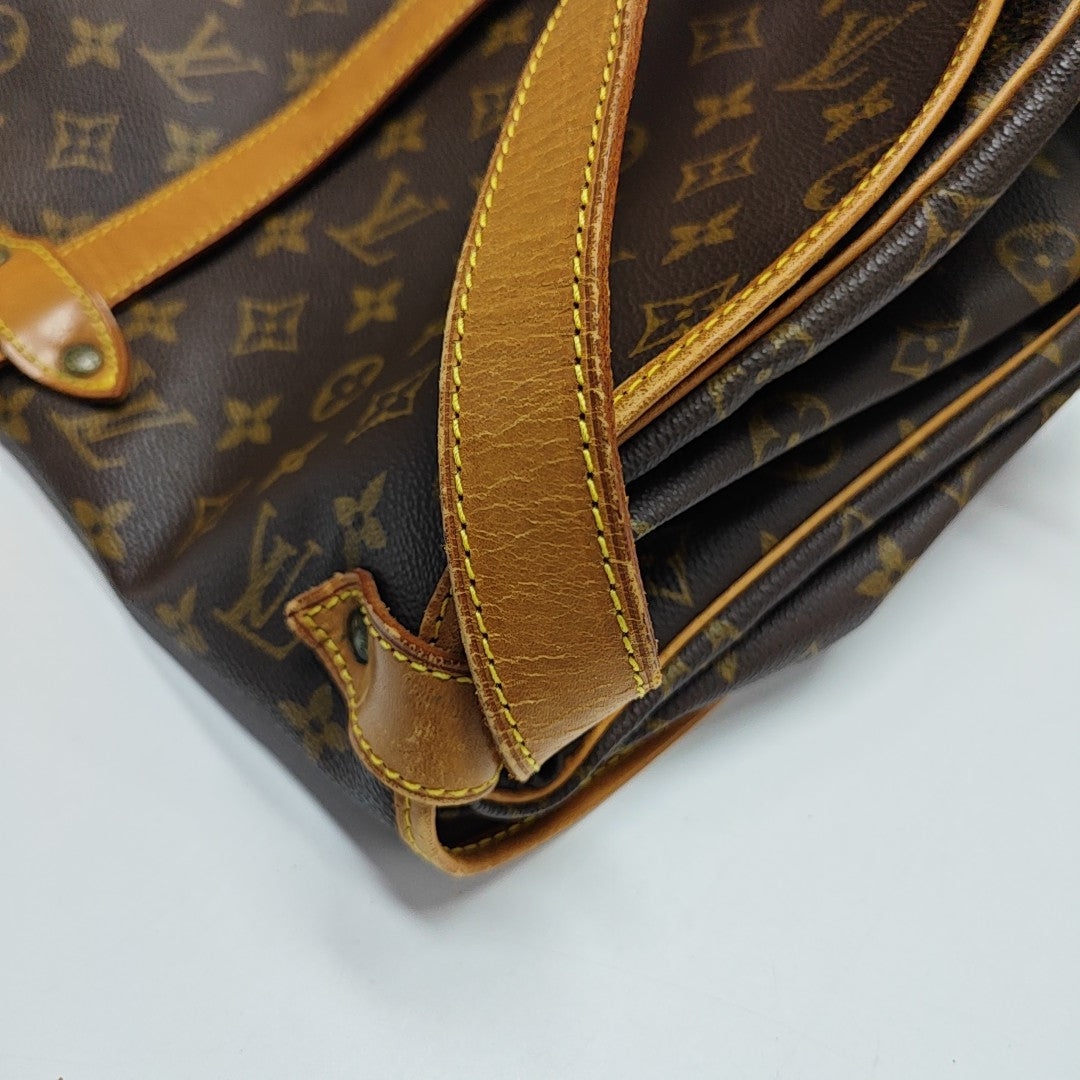 SAUMUR 35 Monogram Coated Canvas Brown