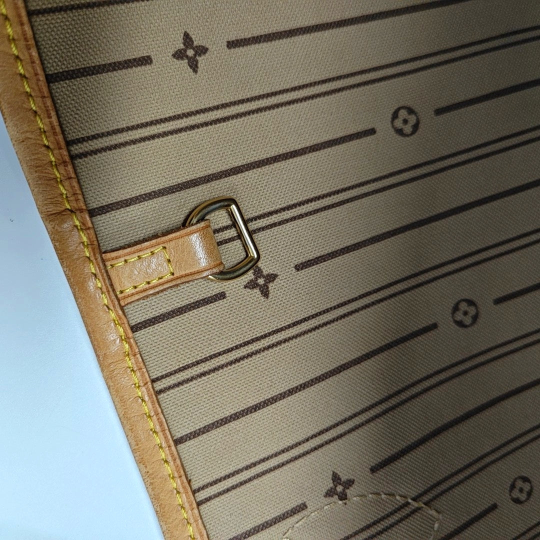 NEVERFULL GM Monogram Coated Canvas Brown