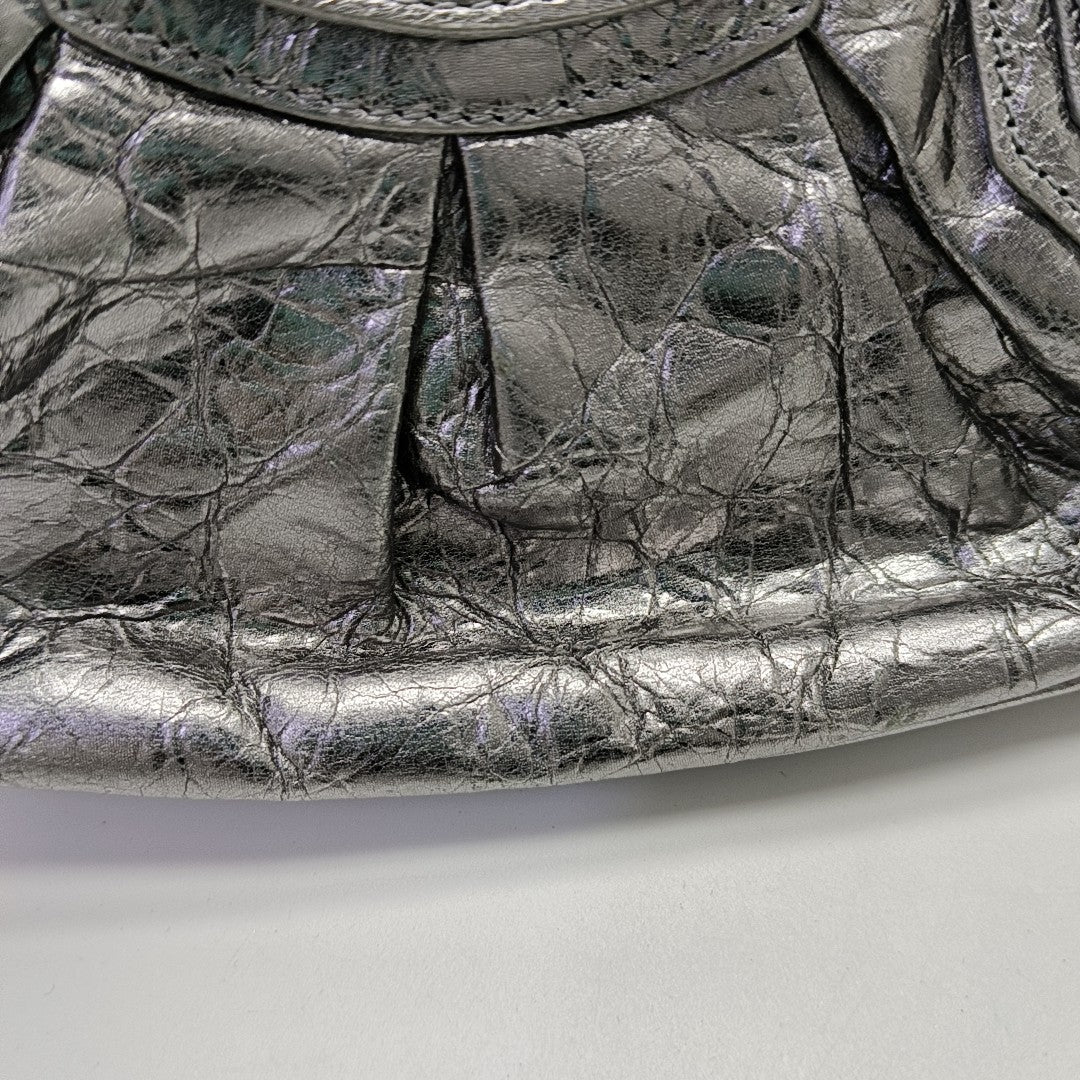 Le Cagole Mini Lambskin Silver