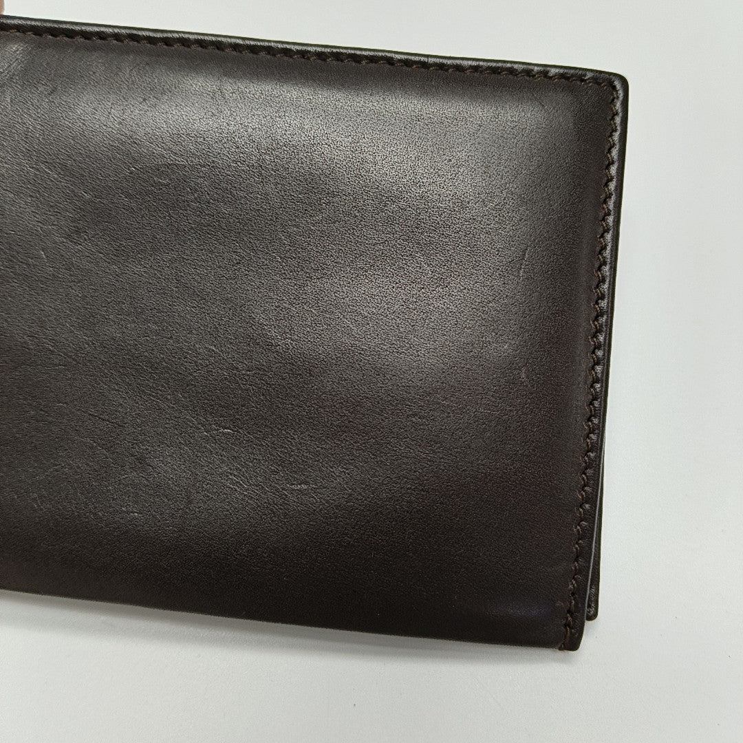Calfskin Wallet Super Mini Brown