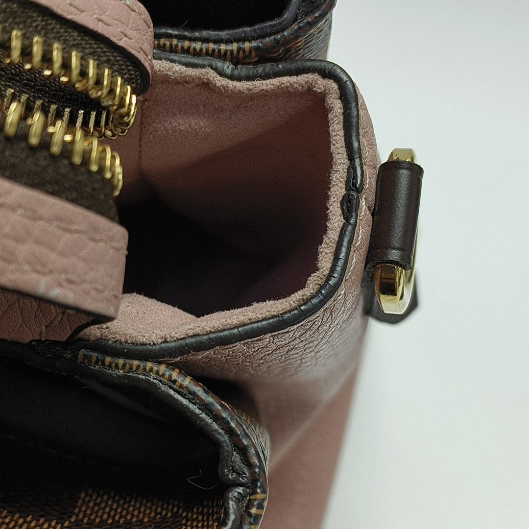 NORMANDY Damier Ebene Coated Canvas Brown