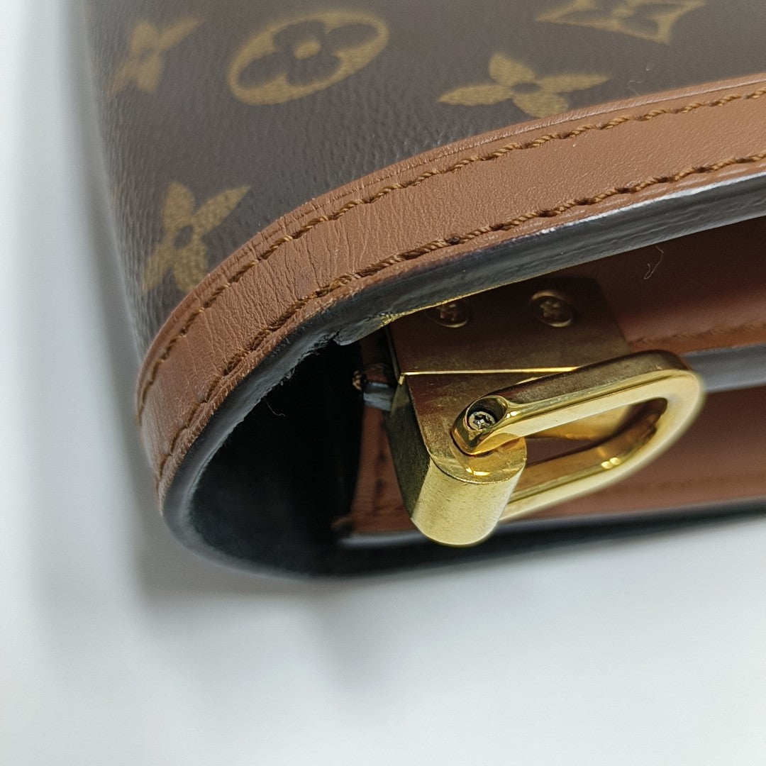 DAUPHINE MM Monogram Coated Canvas Brown