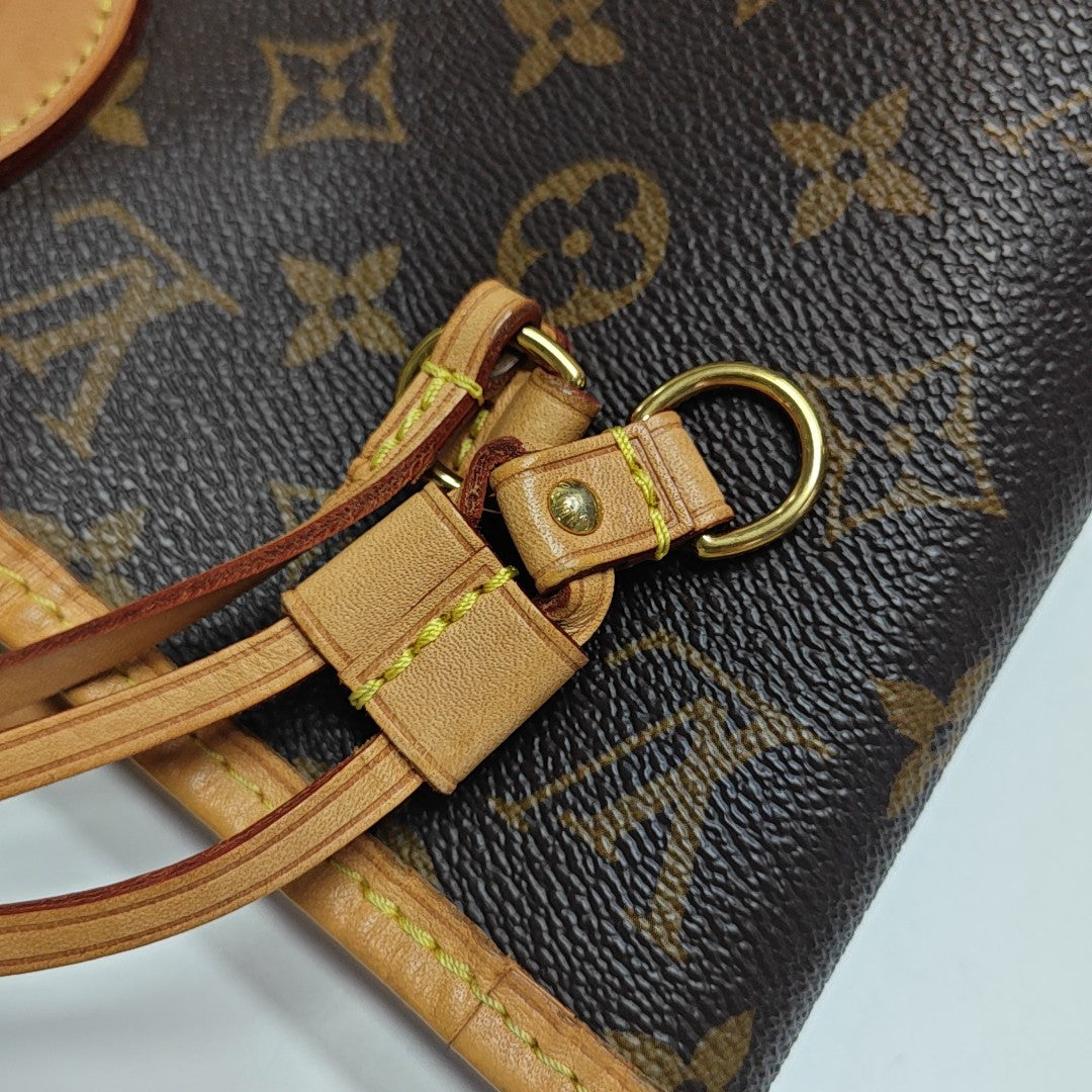 NEVERFULL MM Monogram Coated Canvas Brown