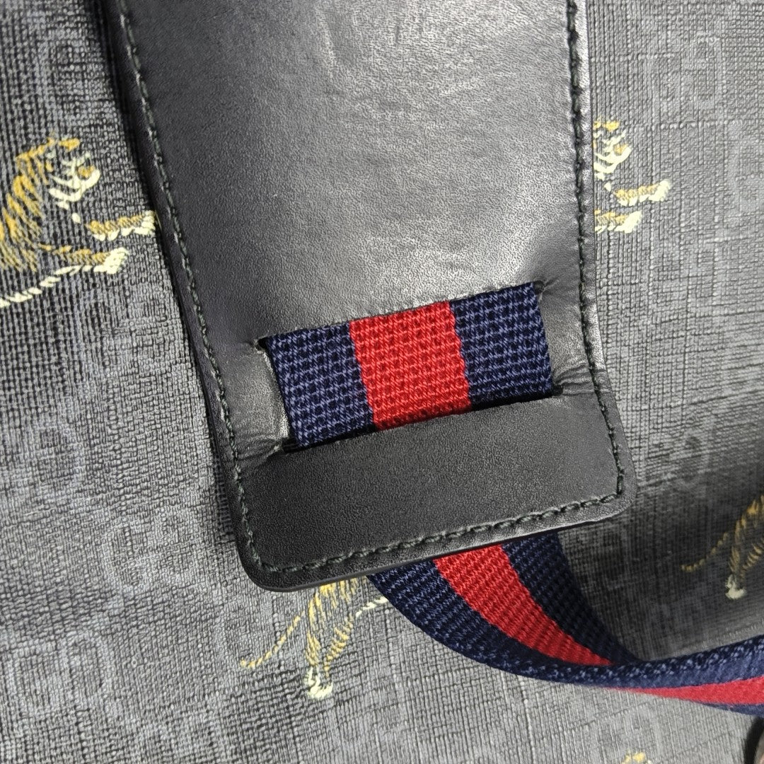GG Supreme Monogram Coated Canvas Black