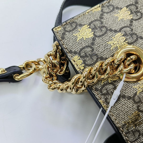 Padlock Small Monogram Coated Canvas Beige