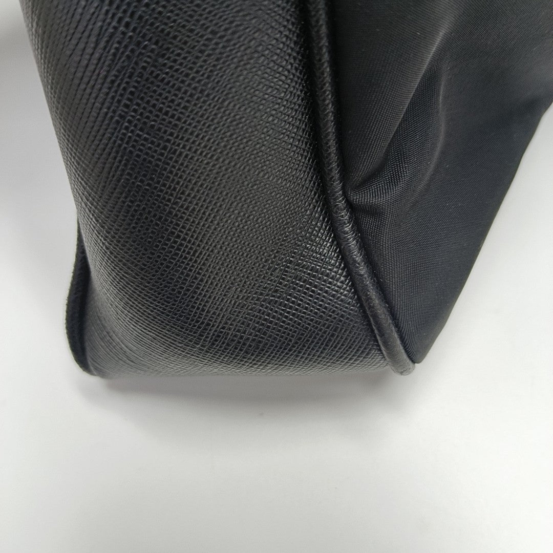 Nylon Top Handle Bag Black