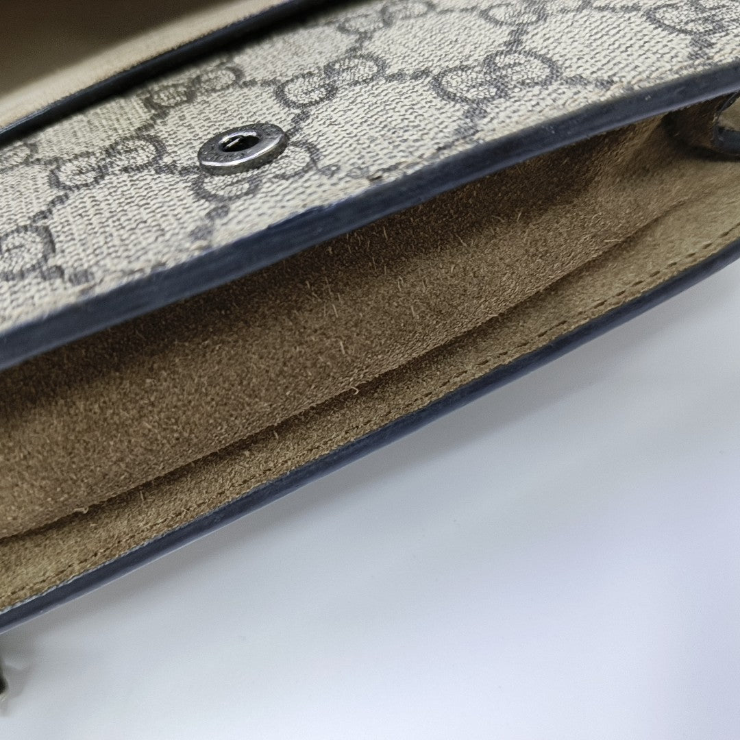 Dionysus Super Mini Monogram Coated Canvas Beige